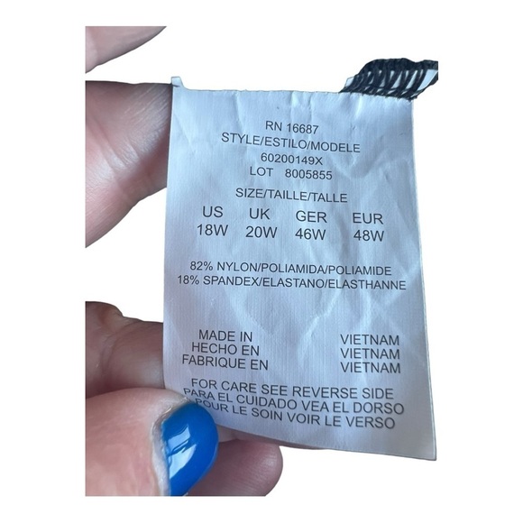 NEW SWIM SOLUTIONS Fauxkini Leopard Knotted Flyaway One-Piece Swimsuit Plus 18W - Picture 13 of 16